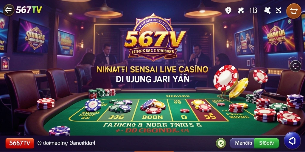 Gameplay interaktif dan mendebarkan di aplikasi Live Casino 567TV.