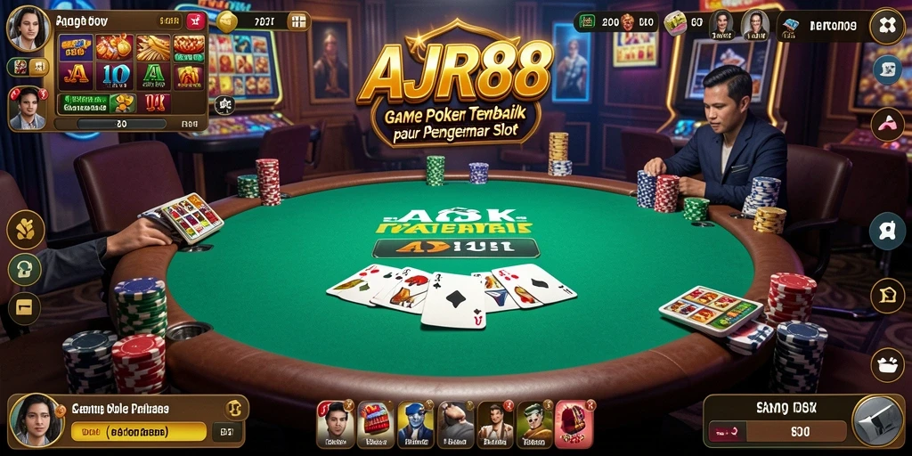 Screenshot tampilan utama AJR88 dengan gameplay Poker yang seru.