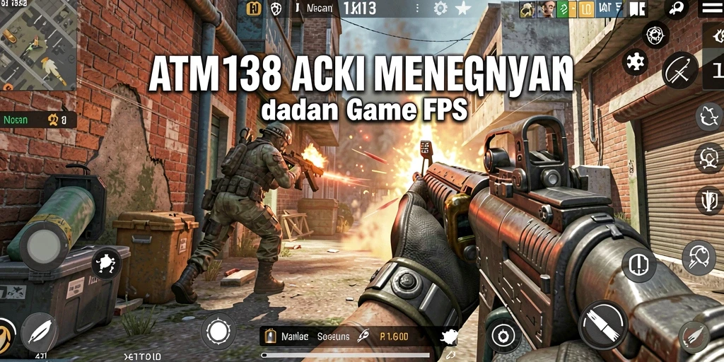Screenshot menunjukkan aksi seru dalam permainan FPS ATM138.