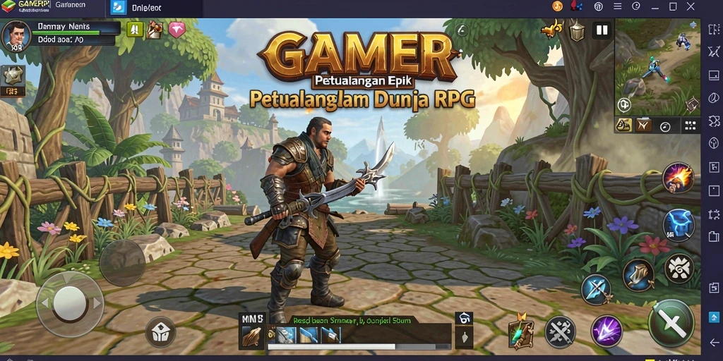 Tampilan gameplay RPG yang menarik dan mendalam.