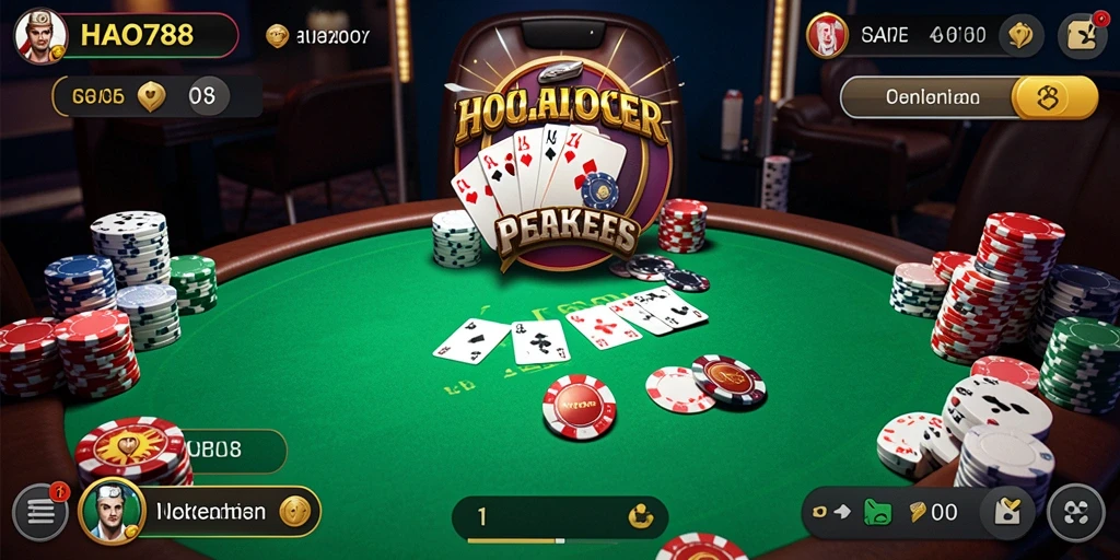 Tampilan gameplay HAO788 dengan suasana Poker yang mendebarkan.