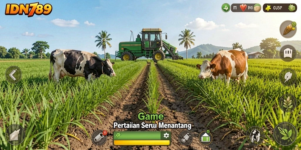 Screenshot menampilkan gameplay seru dari game pertanian IDN789.