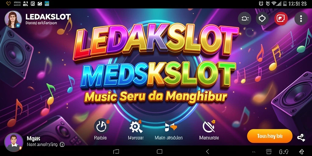 Tampilan menarik dari gameplay <strong>LEDAKSLOT</strong> dengan lagu-lagu yang seru.