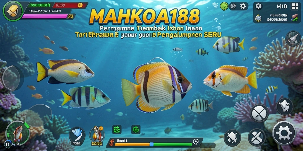 Tangkapan layar MAHKOTA188 menampilkan keseruan menembak ikan di bawah laut.