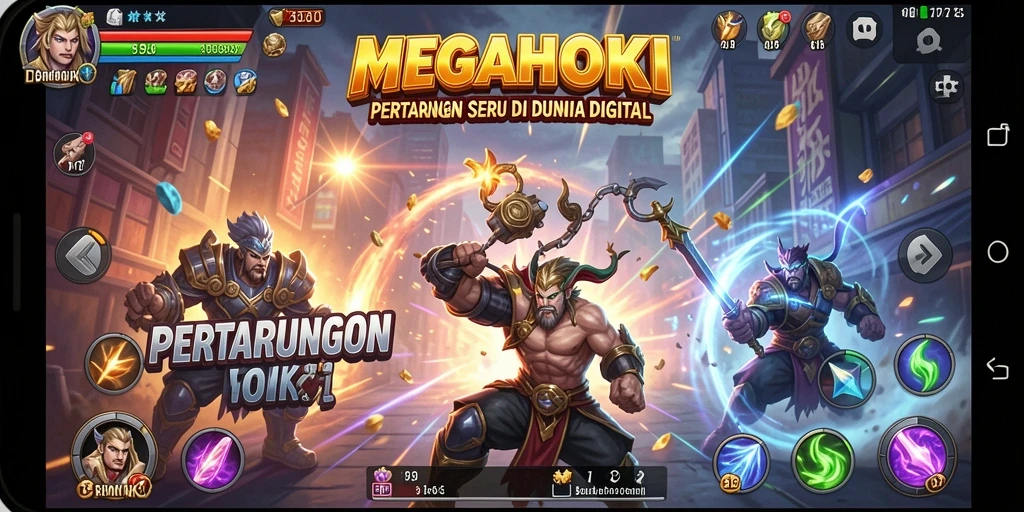 Tampilan dinamis pertarungan seru di MEGAHOKI.