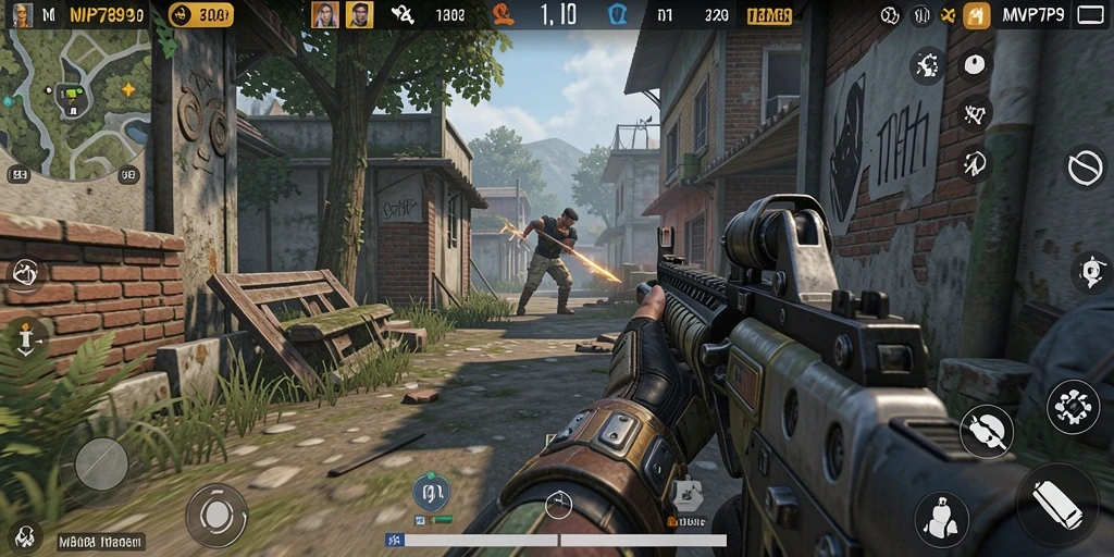 Tangkapan layar utama MVP789 menampilkan aksi seru dalam game TPS.