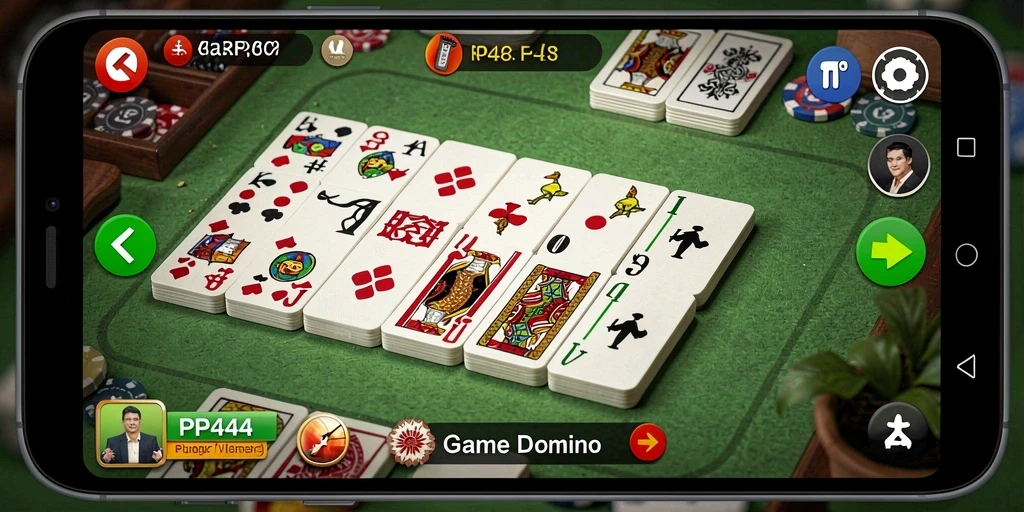 Tampilan gameplay dominonya yang menarik dan seru.