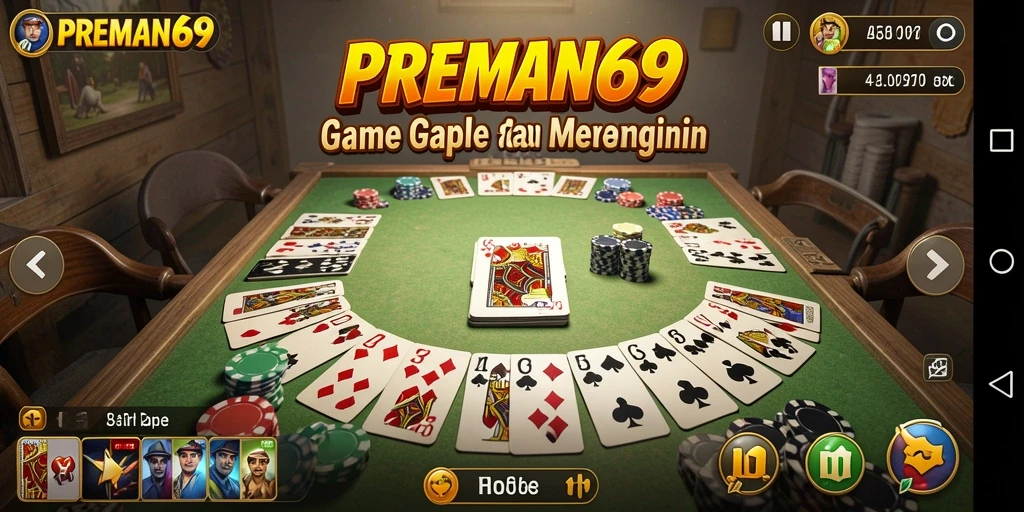 Tampilan gameplay Gaple yang seru dan interaktif di PREMAN69.