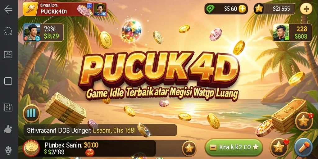 Tampilan menarik saat karakter mengumpulkan sumber daya dalam PUCUK4D.