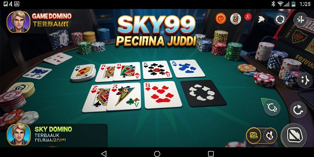 Tampilan menarik gameplay Domino SKY99 yang mengasyikkan.