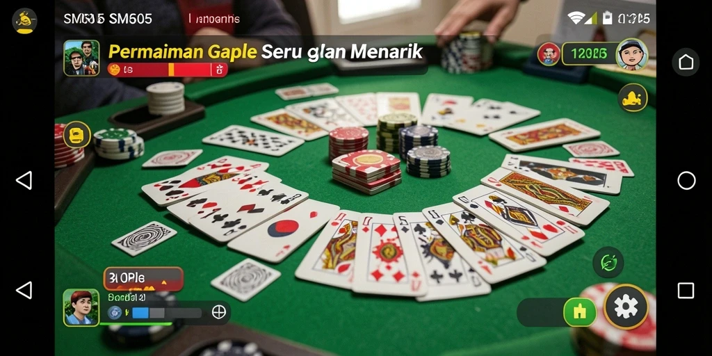 Tampilan gameplay seru dalam permainan Gaple SM605.
