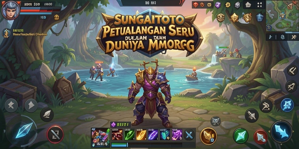 Screenshot utama SUNGAITOTO menampilkan aksi pertarungan seru dalam dunia MMORPG.