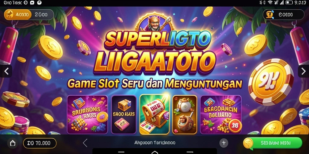 Tampilan menarik dari gameplay <strong>SUPERLIGATOTO</strong> yang seru dan penuh warna.