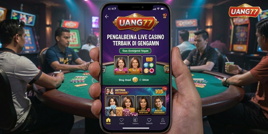 Tampilan gameplay UANG77 yang menegangkan di Live Casino.