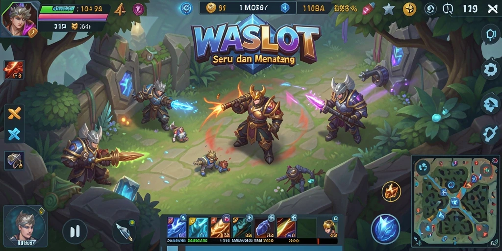 Tangkapan layar dari gameplay seru WASLOT dalam pertempuran tim.