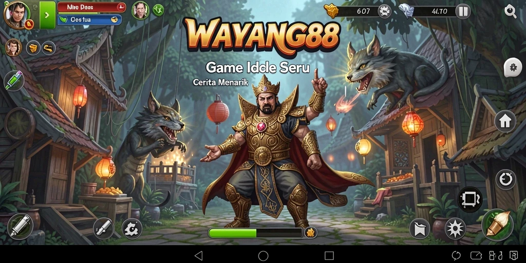 Tampilan gameplay WAYANG88 yang menakjubkan dengan karakter wayang.