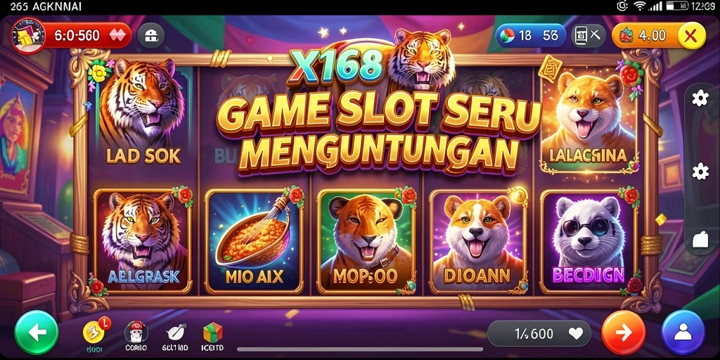 Tampilan gameplay X168 yang menarik dan mengasyikkan.