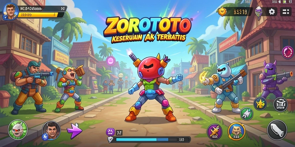 Screenshot ZOROTOTO menampilkan aksi gameplay seru di level yang menantang.
